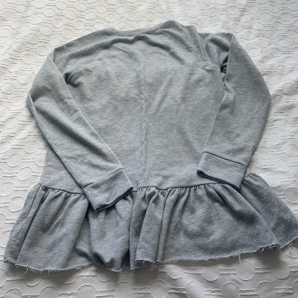 Anthropologie Pure Good Gray Peplum Sweatshirt - Picture 5 of 5